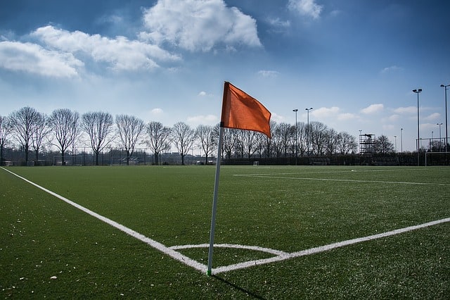 Soccer field corner flag