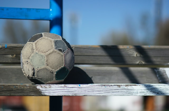 Very old soccer ball